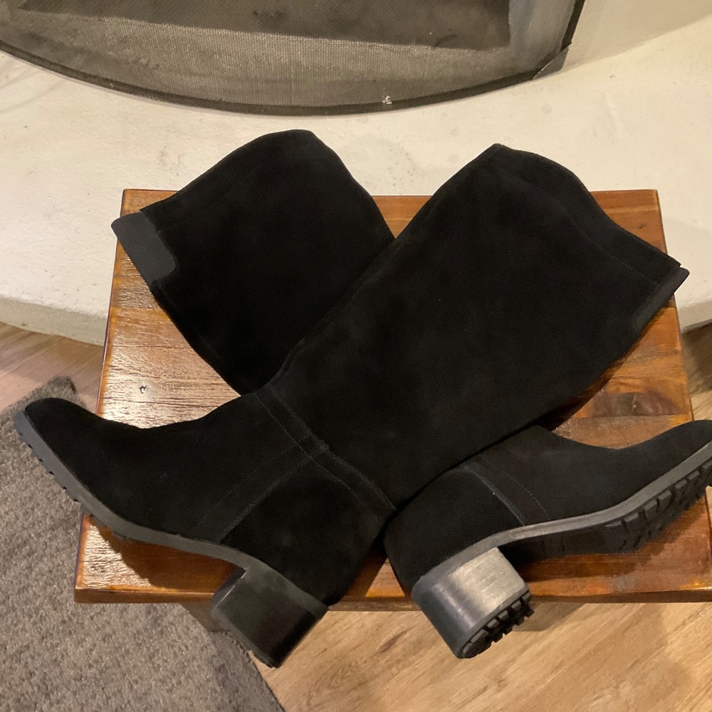 Blondo Tatian Wide Calf Slouchy Wider Suede Black size 7.5 - Picture 7 of 9
